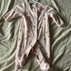 BABY GIRL PAJAMAS! 3 months pink with pumpkin design